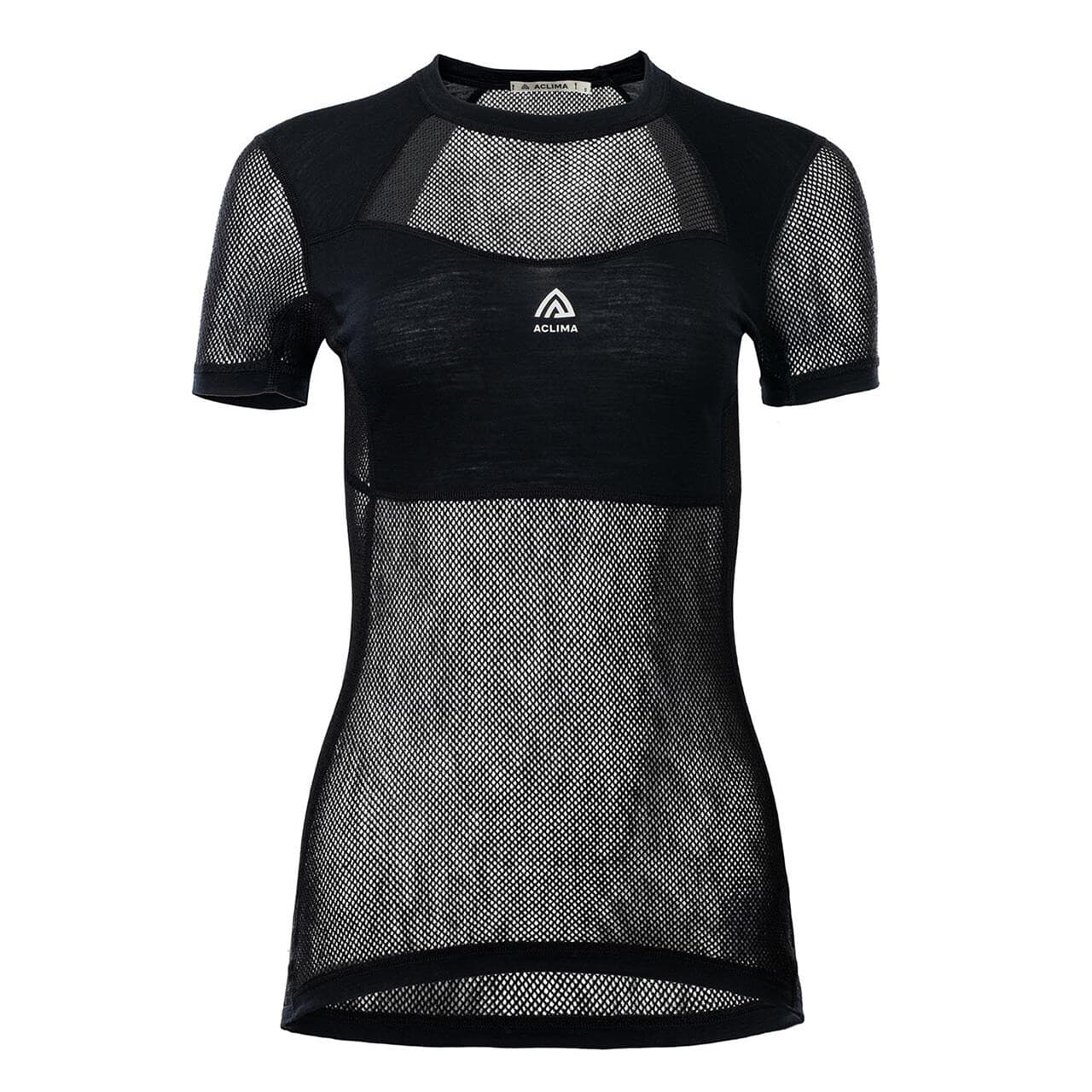 Aclima Womens WoolNet Light T-shirt (Sort (JET BLACK) Large)