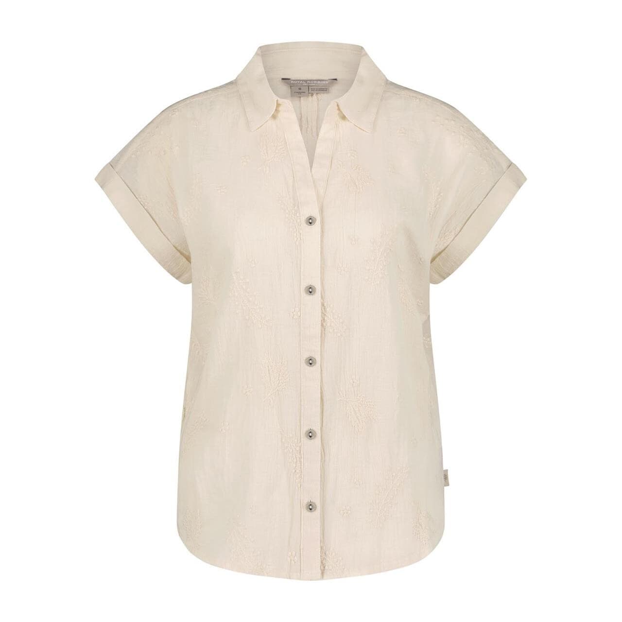 Royal Robbins Womens Oasis S/S (Hvid (UNDYED) Large)