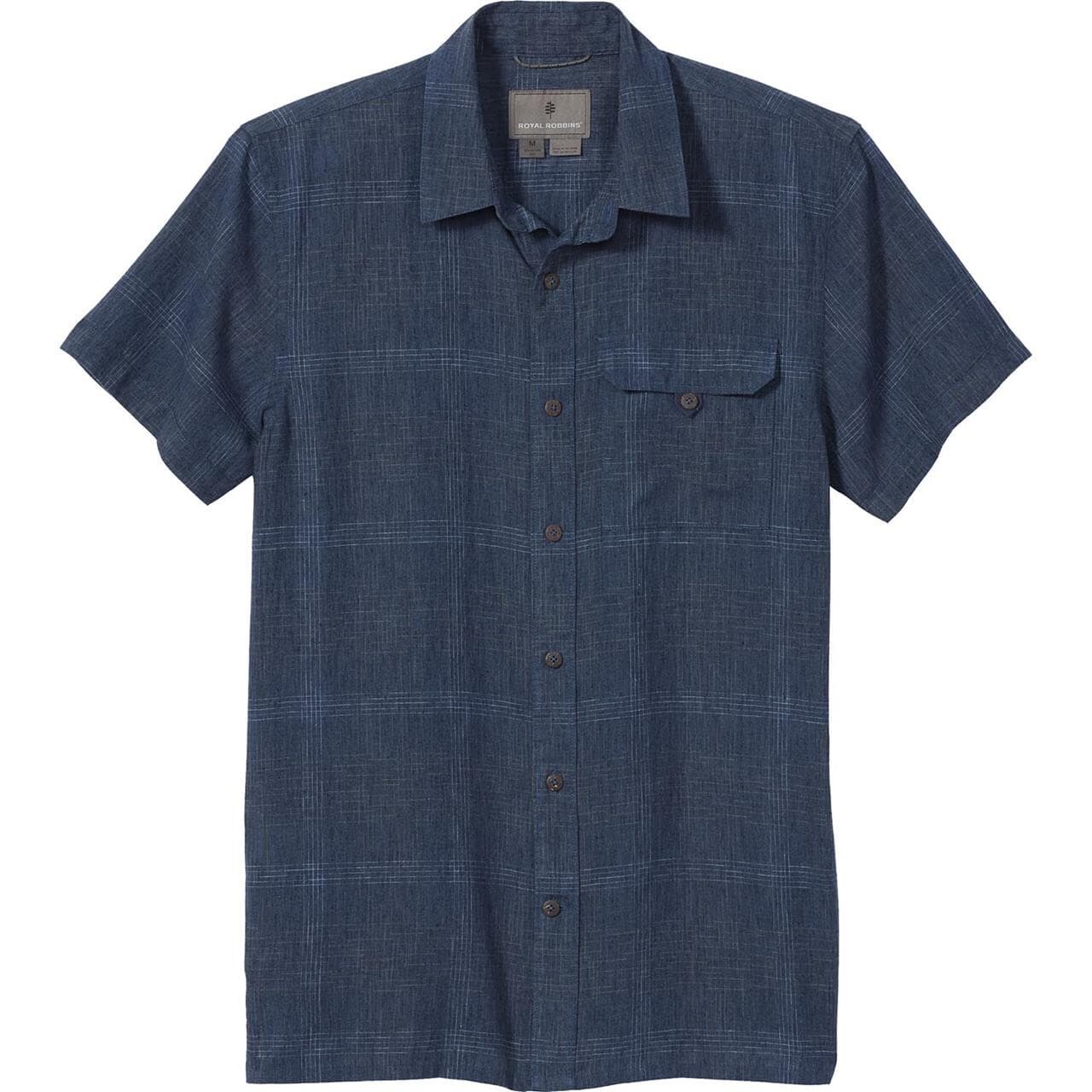 Royal Robbins Mens Hempline Spaced S/S (Blå (COLLINS BLUE) Medium)