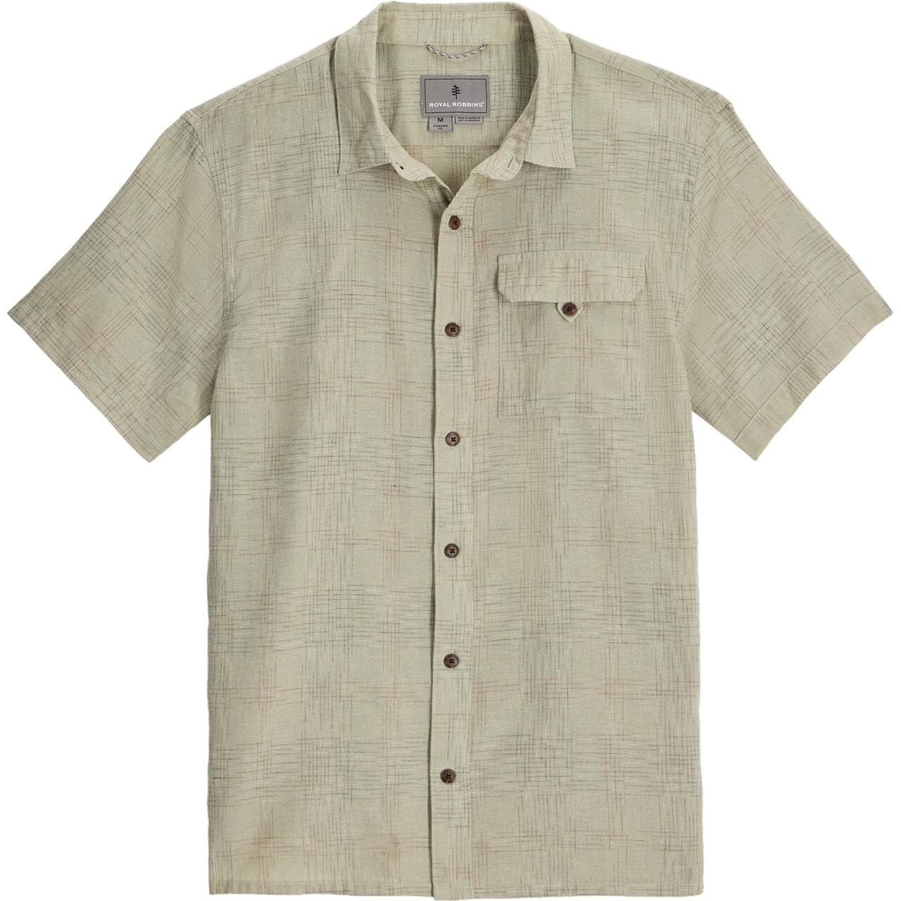 Royal Robbins Mens Hempline Spaced S/S (Beige (ELM) Large)