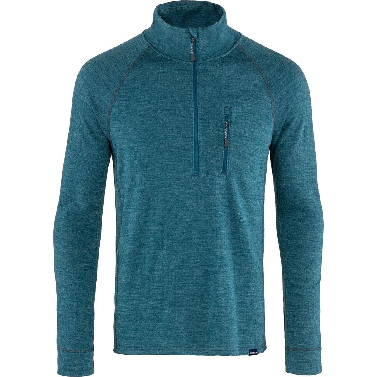 Tierra Mens Templet Midlayer Q-Zip (Blå (MAJOLICA BLUE) Small)