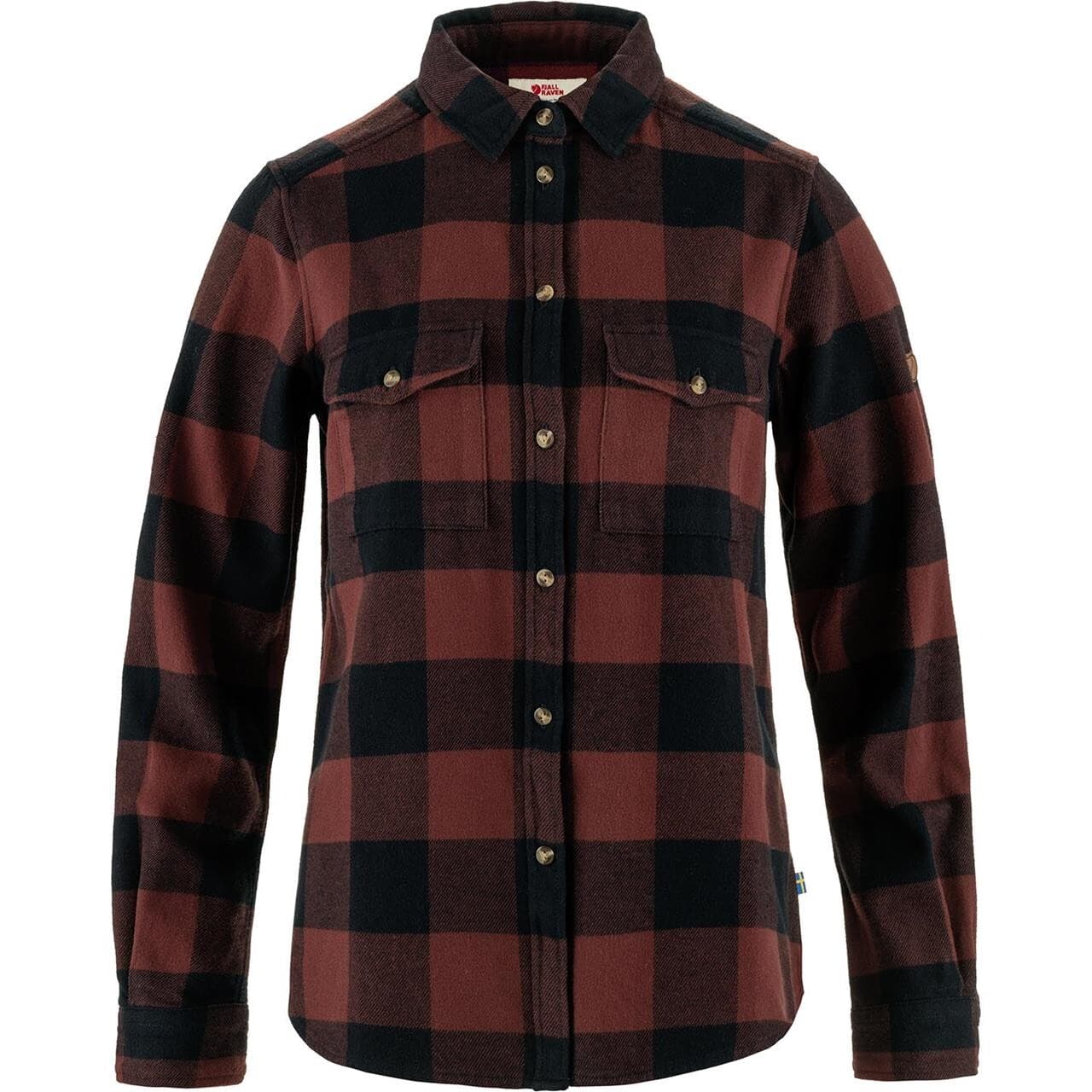 Fjällräven Womens Övik Heavy Flannel Shirt (Blå (DARK NAVY-MAROON/555-352) Medium)