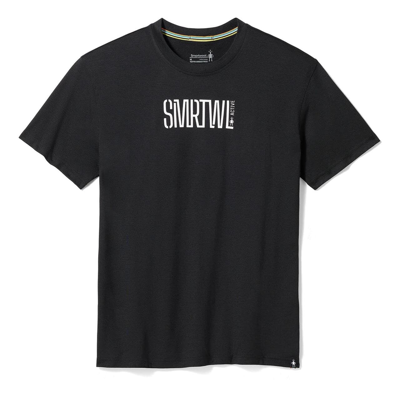 Smartwool Mens Active Logo Graphic Short S/S Tee (Sort (BLACK) Small)