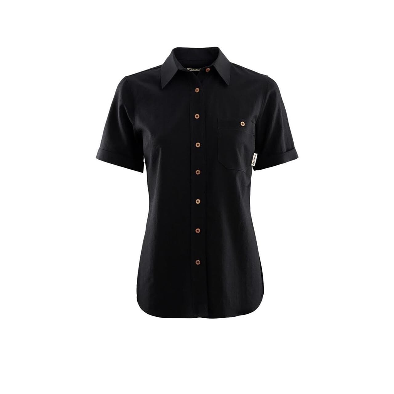 Aclima Womens LeisureWool Short Shirt (Sort (JET BLACK) Medium)