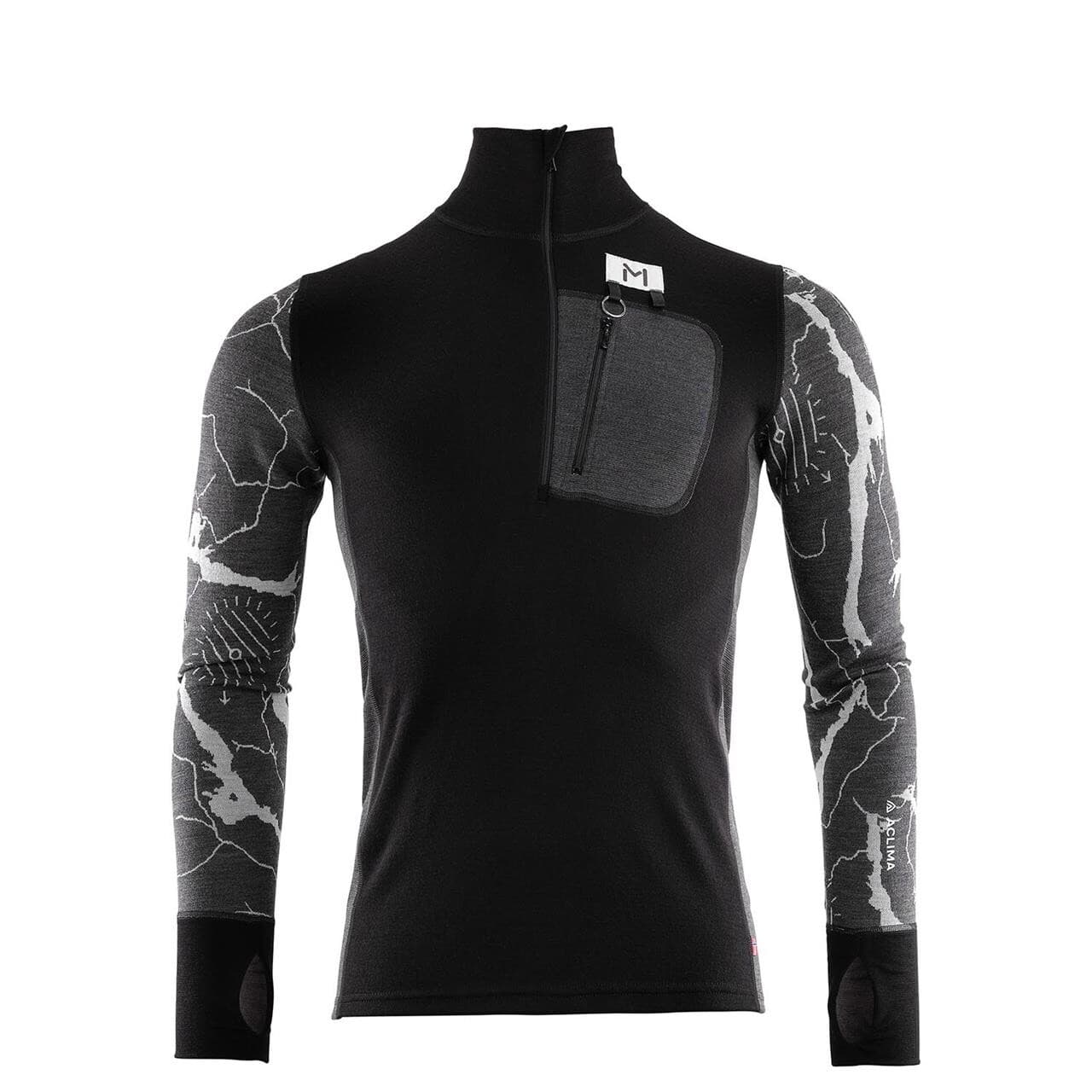 Aclima Mens Lars Monsen Polo (Sort (JETBLACK/MARENGO/FEMUNDENDARK) Medium)