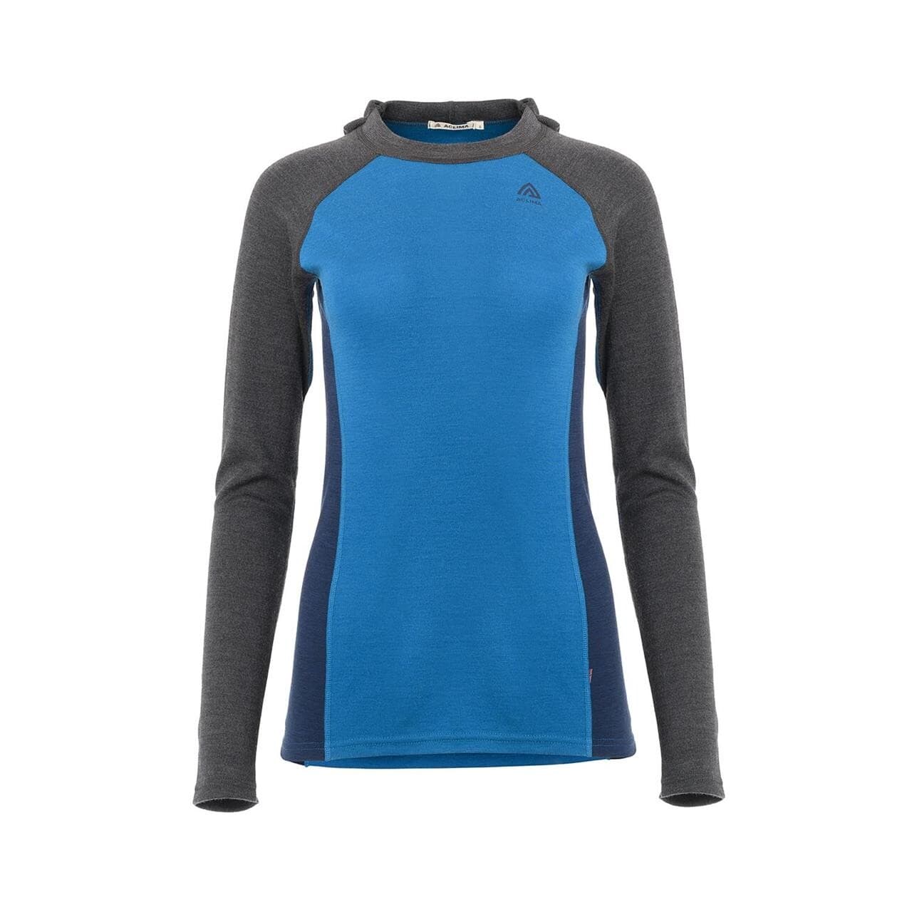Aclima Womens WarmWool Hoodsweater V2 (Grå (MARENGO/CORSAIR/NAVY BLAZER) X-large)
