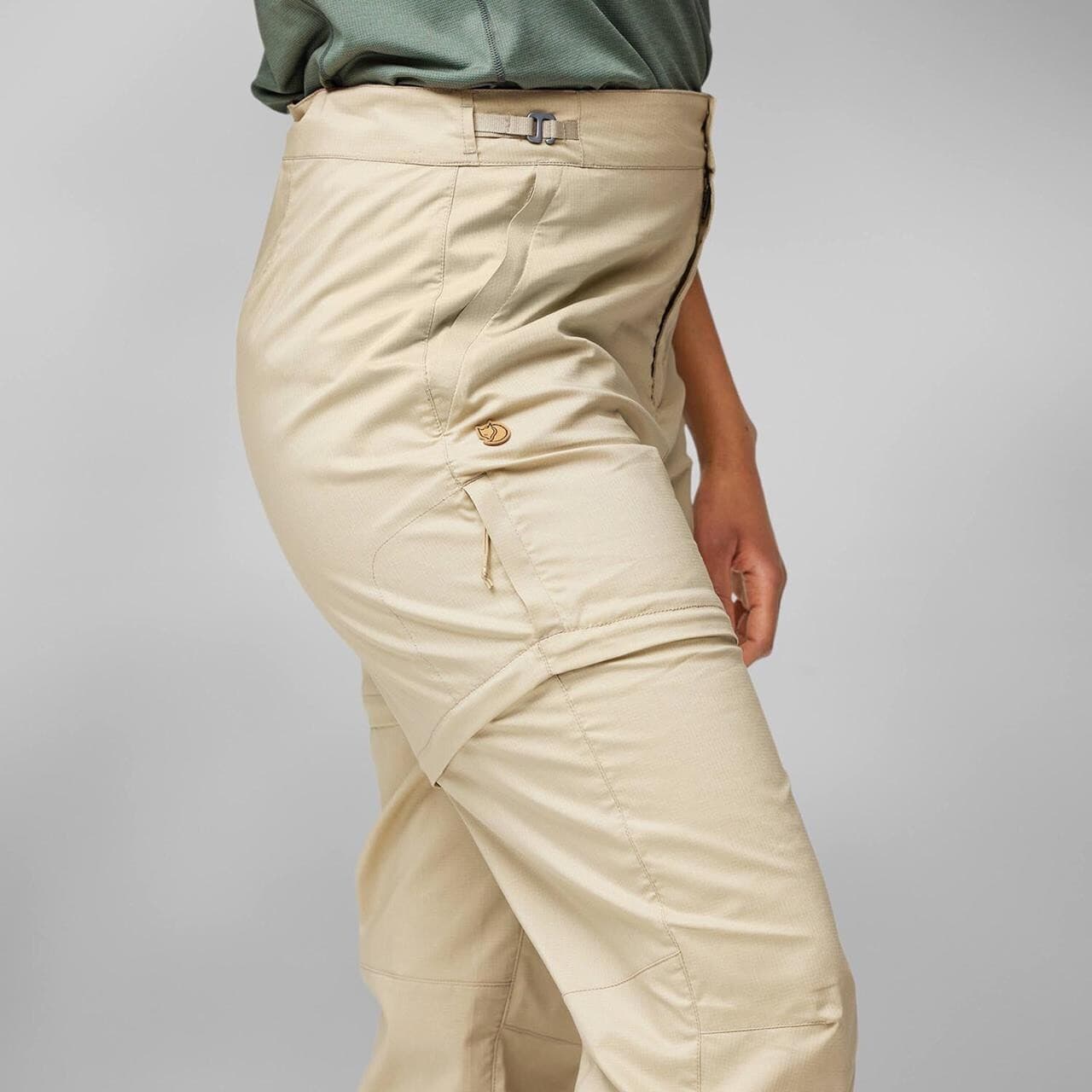 Fjällräven Womens Abisko Hike Zip-off Trousers (Beige (FOSSIL/118) 44)