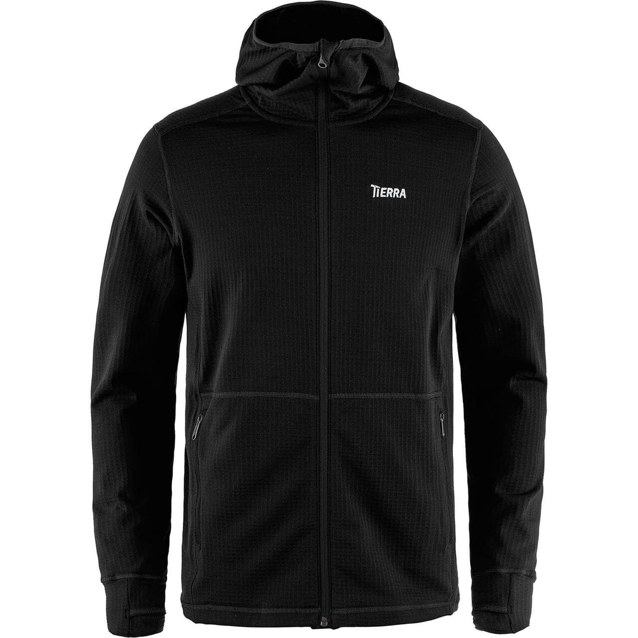 Tierra Mens Nallo Hood Full Zip (Sort (BLACK) Medium)