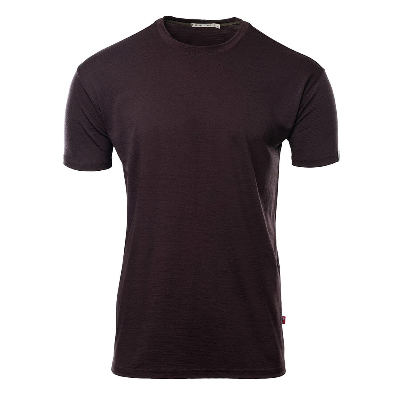Aclima Mens LightWool 180 Classic Tee (Lilla (CHOCOLATE PLUM) Small)
