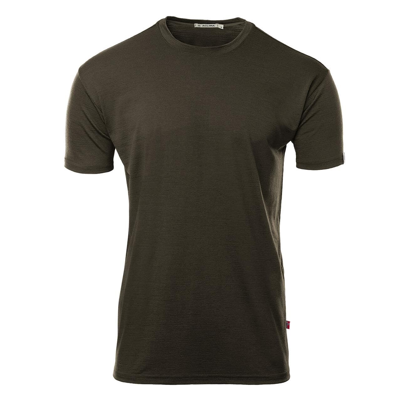 Aclima Mens LightWool 180 Classic Tee (Grøn (TARMAC) Medium)