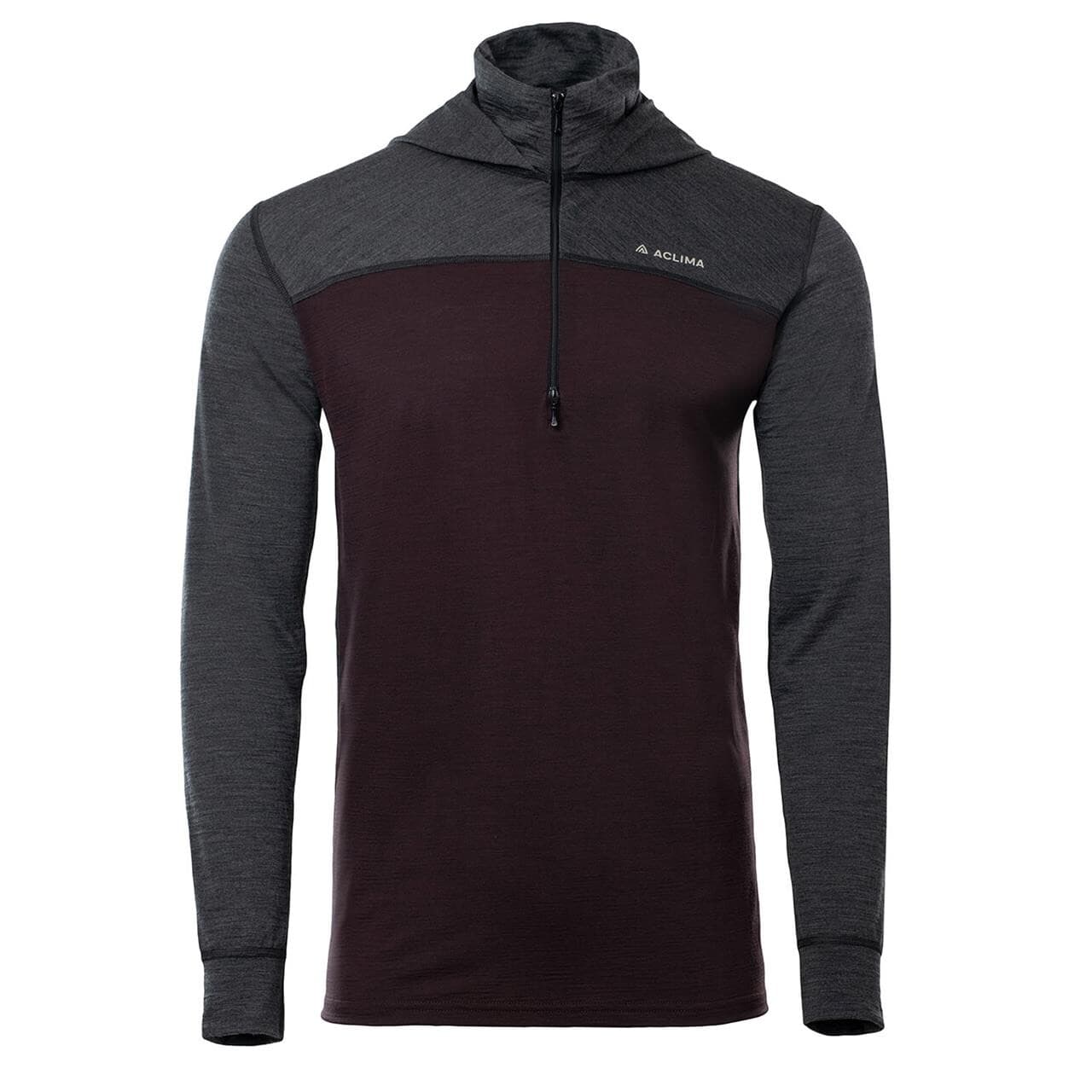 Aclima Mens LightWool 180 Hoodie (Lilla (CHOCOLATE PLUM/MARENGO) X-small)