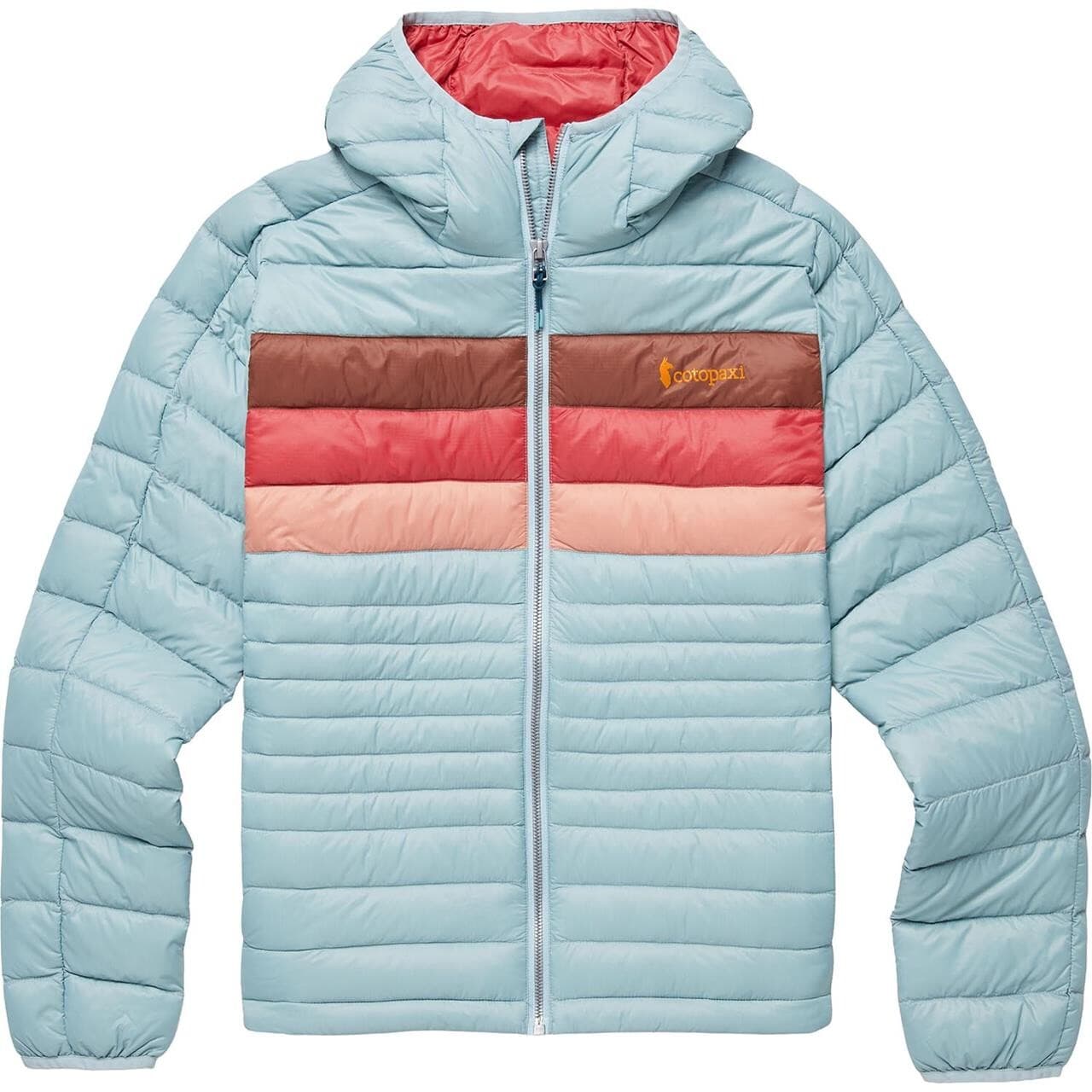 Cotopaxi Womens Fuego Down Hooded Jacket (Blå (SEA SPRAY STRIPES) Large)