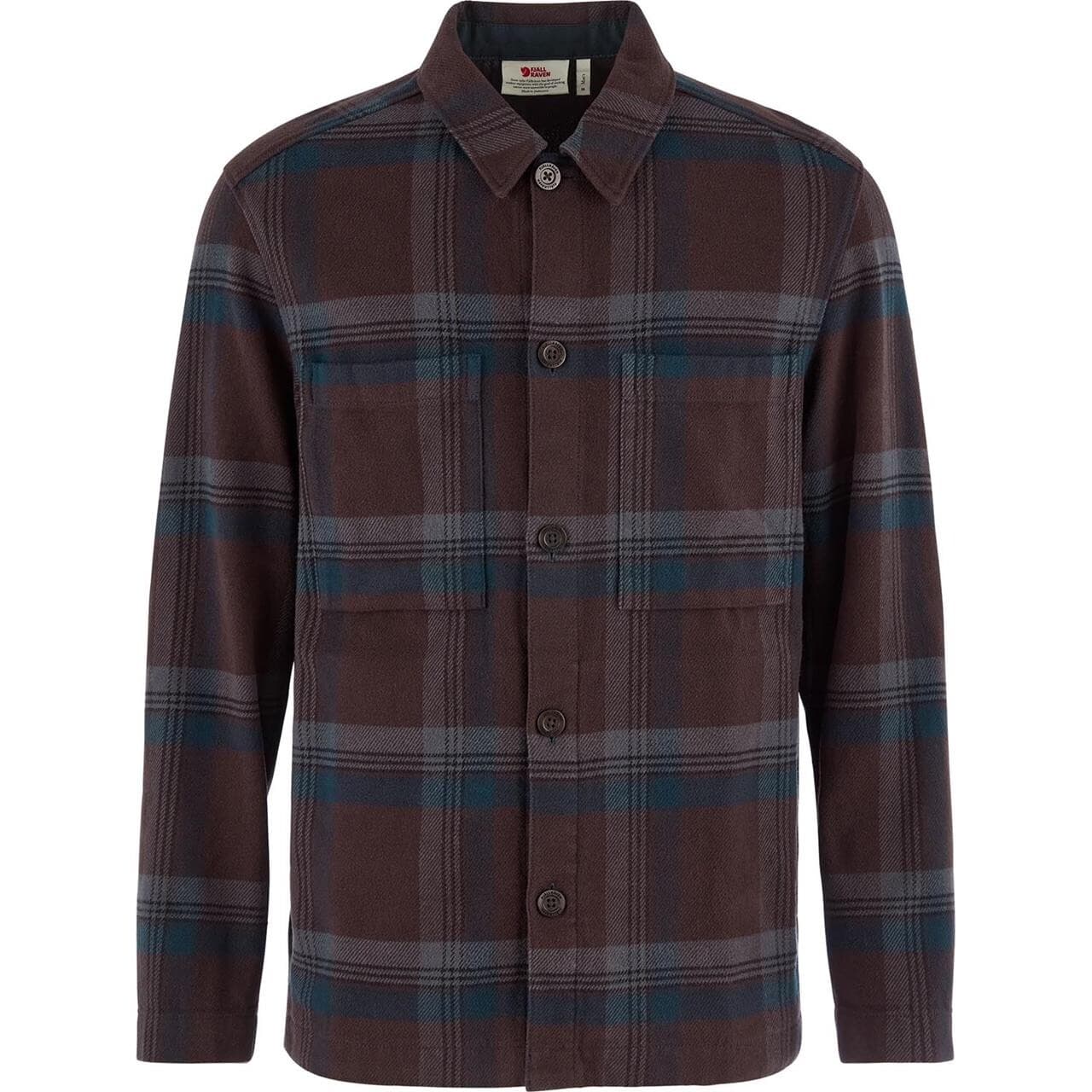 Fjällräven Mens Singi Flannel Overshirt (Brun (BLACK OAK-DARK NAVY/294-555) X-large)