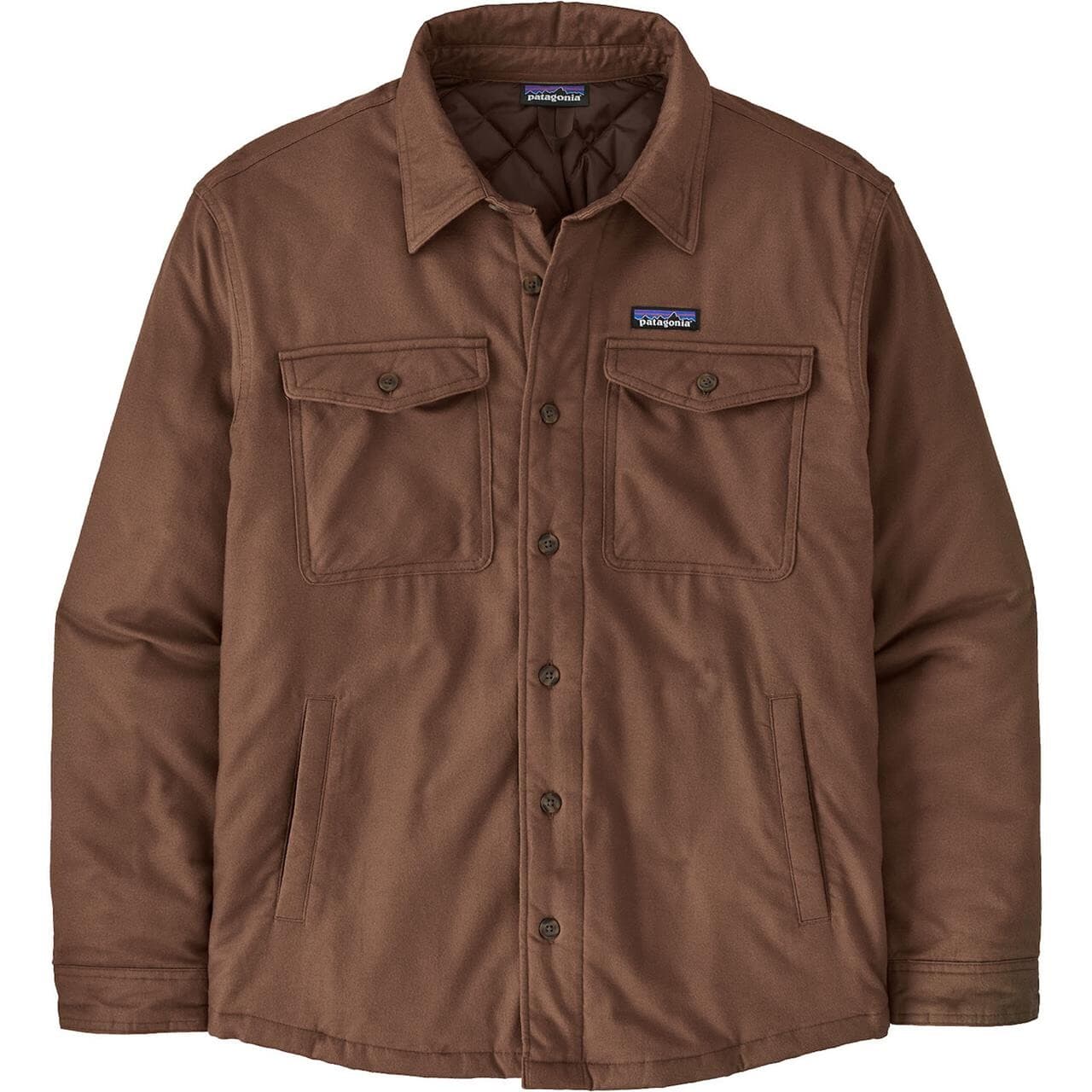 Patagonia Mens Lw Insulated Fjord Flannel Shirt (Brun (DEFEND: DEER BROWN) Large)