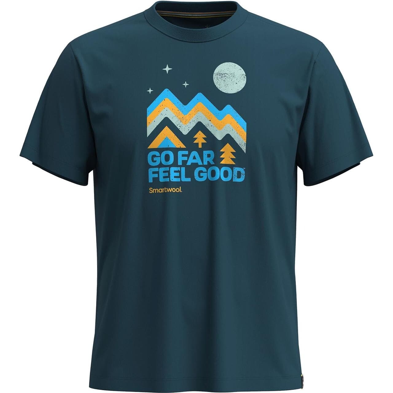 Smartwool Mens Alpine Sky Graphic S/S Tee Slim Fit (Blå (TWILIGHT BLUE) Small)