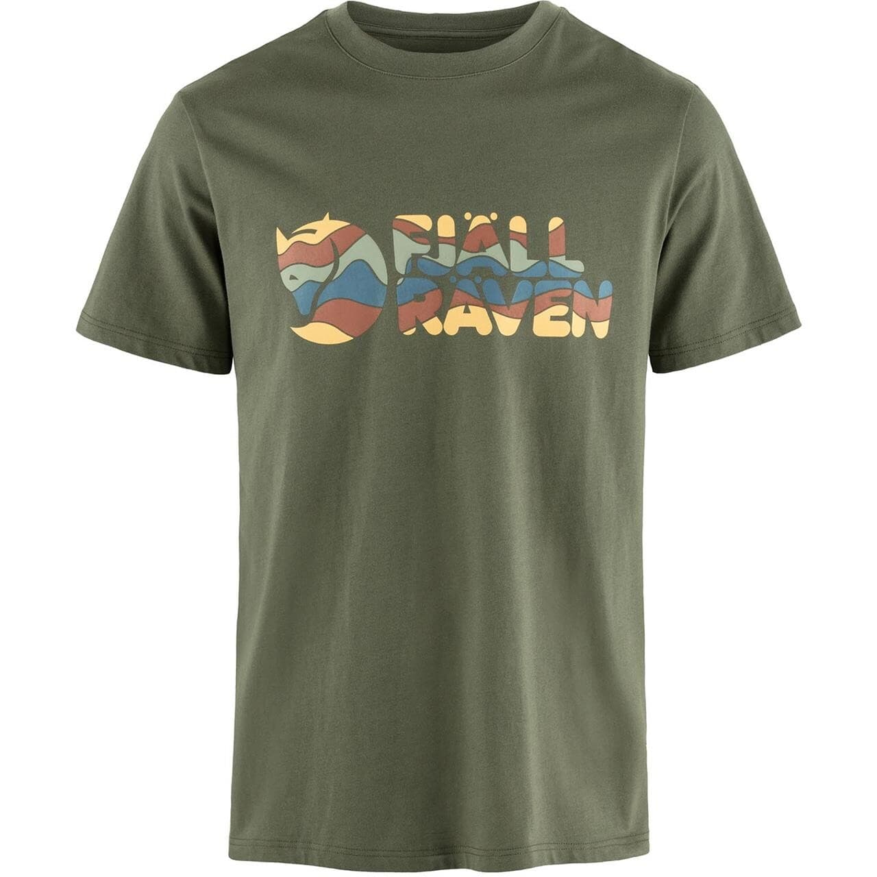 Fjällräven Mens Multicolor Logo T-shirt (Grøn (LAUREL GREEN/625) Small)