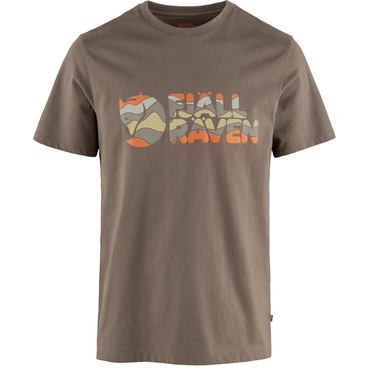 Fjällräven Mens Multicolor Logo T-shirt (Brun (SUEDE BROWN/244) X-small)