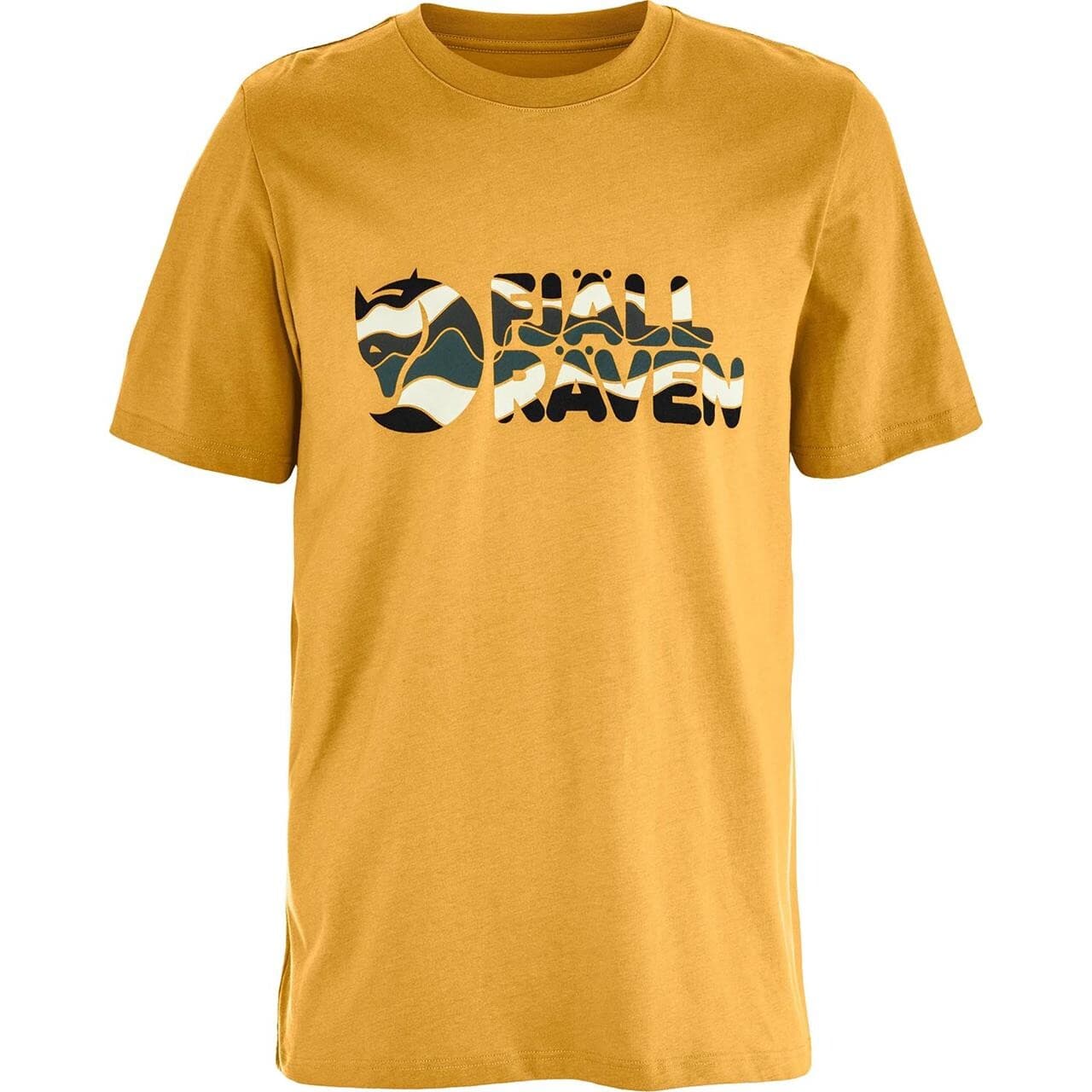Fjällräven Mens Multicolor Logo T-shirt (Gul (OCHRE/160) Small)