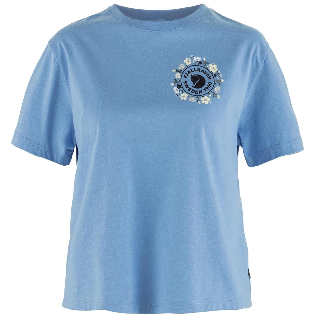 Fjällräven Womens Fjällblomster Logo T-shirt (Blå (ULTRAMARINE/537) Medium)
