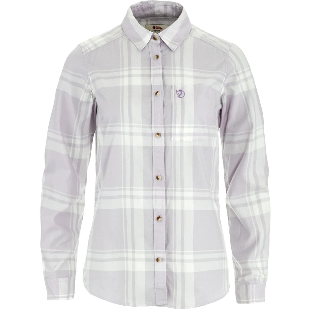 Fjällräven Womens Övik Lite Flannel Shirt (Hvid (CHALK WHITE-LAVEN MIST/113-452) XX-small)