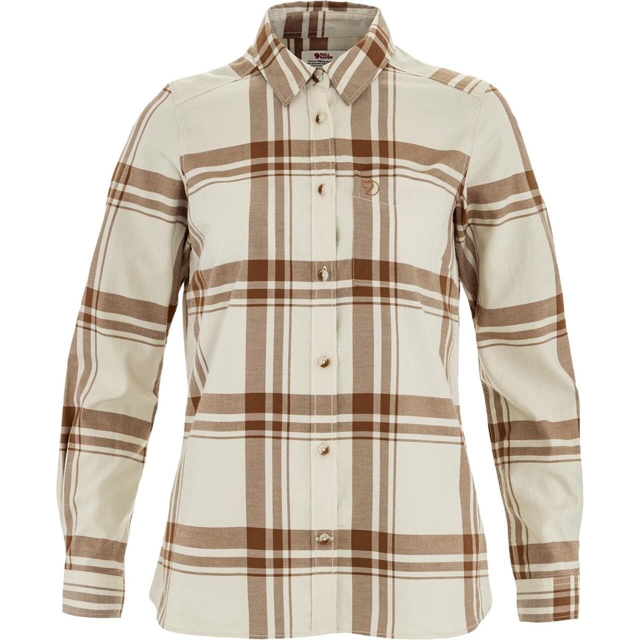 Fjällräven Womens Övik Lite Flannel Shirt (Hvid (CHALK WHITE-LAVEN MIST/113-452) Medium)
