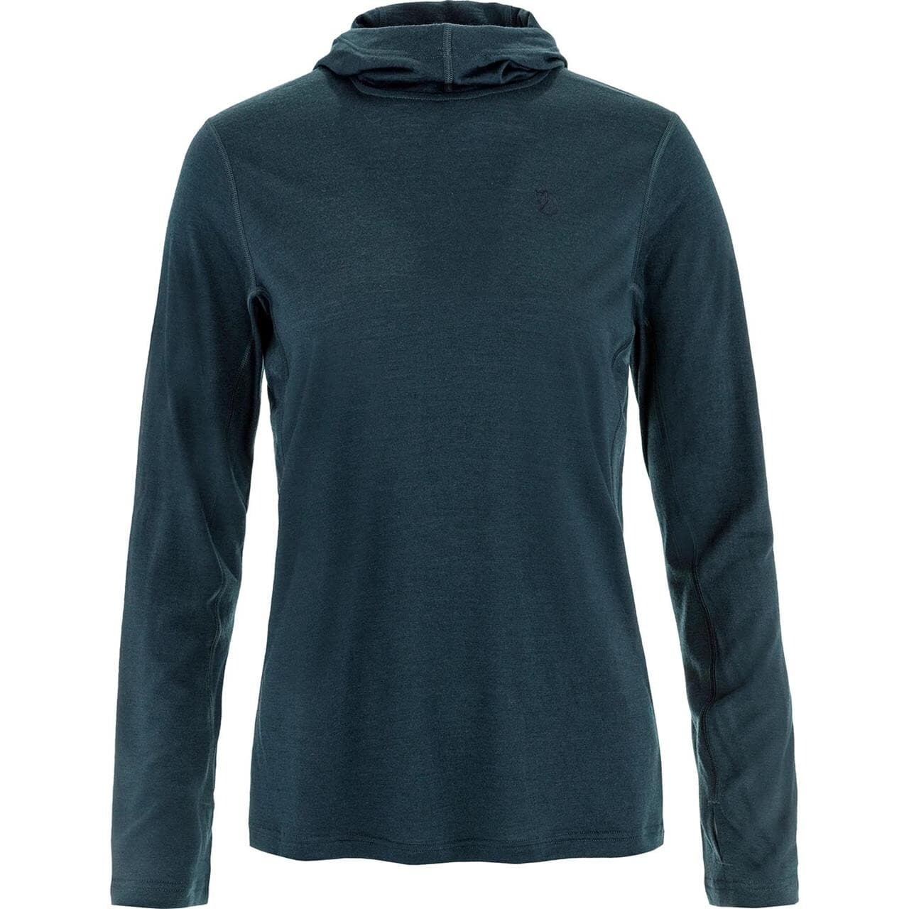 Fjällräven Womens Abisko Wool Sun-hoodie (Blå (DARK NAVY/555) X-small)