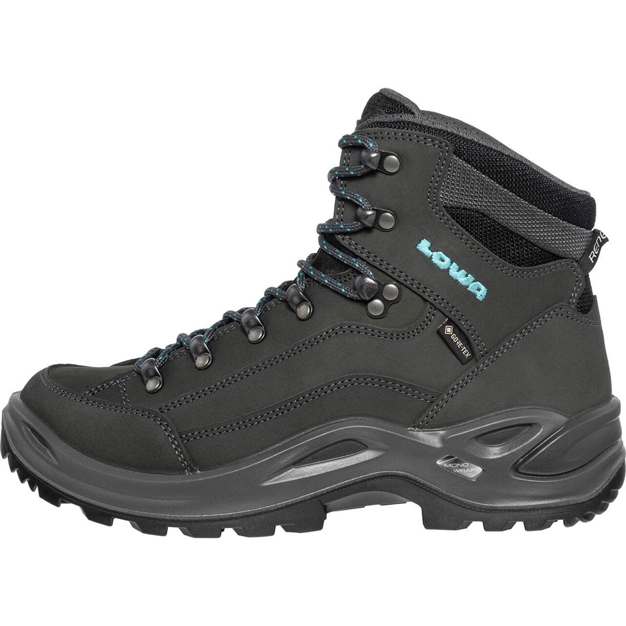 Lowa Womens Renegade GTX Mid (Grå (ASPHALT/TURQUOISE) 40)