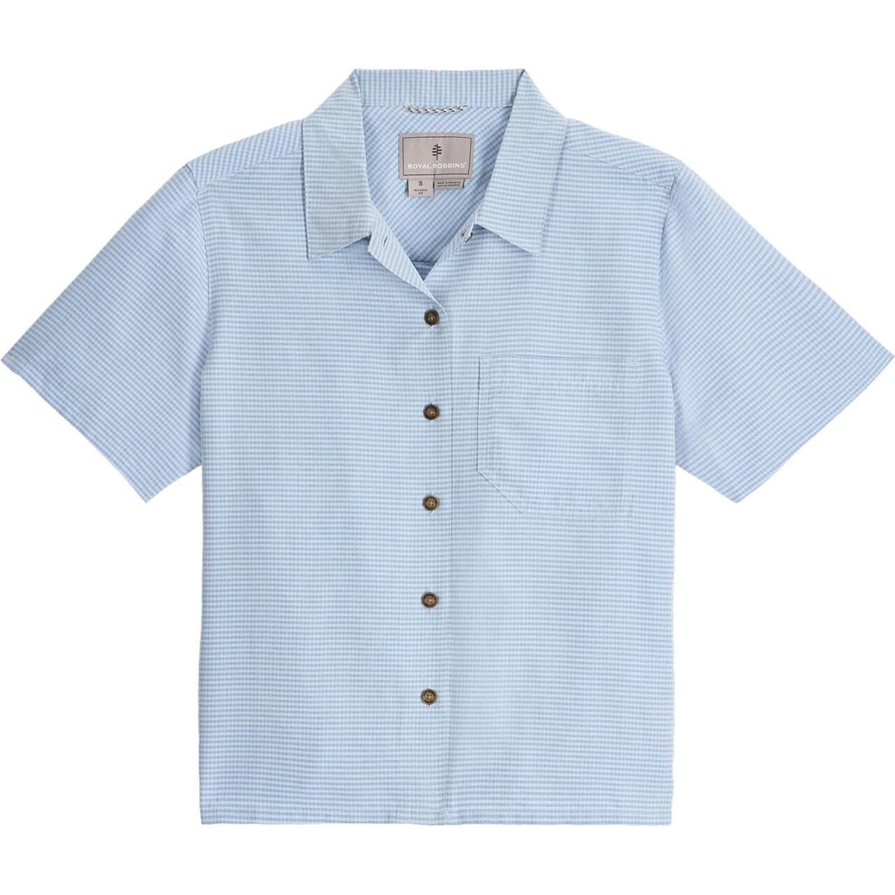 Royal Robbins Womens Desert Pucker S/S (Blå (SKYWAY) Small)