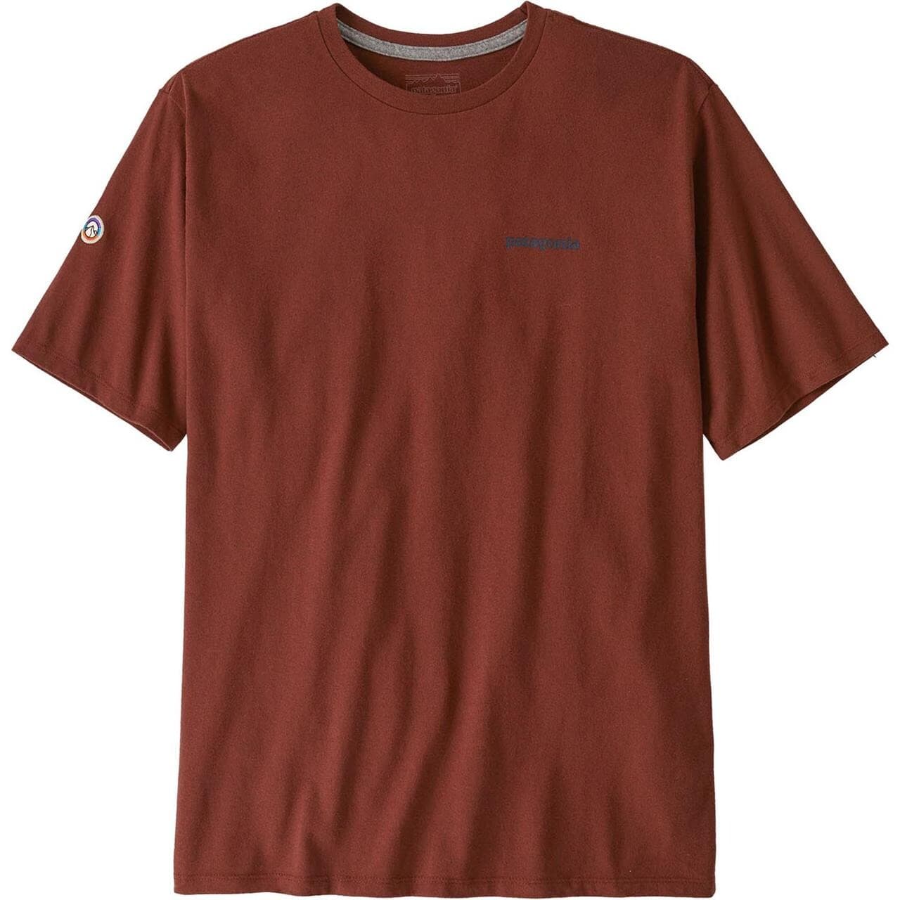 Patagonia Mens Fitz Roy Icon Responsibili-Tee (Rød (DRIED VANILLA) Small)