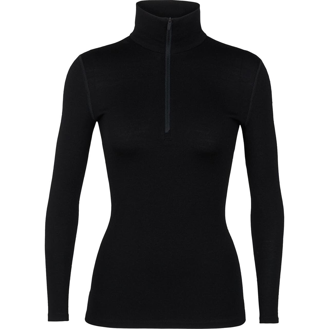 Icebreaker Womens Merino 200 Oasis L/S Half Zip (Sort (BLACK) Small)