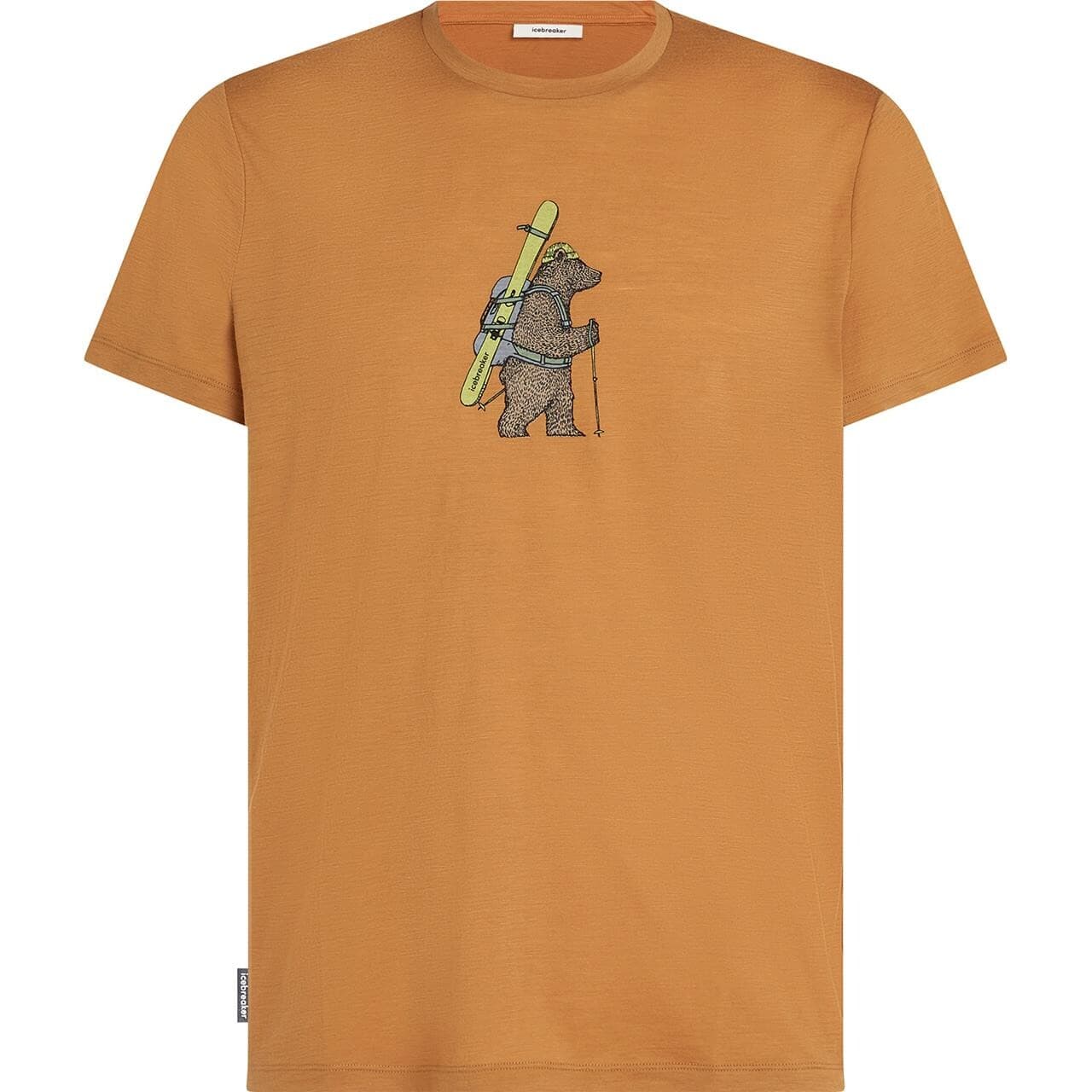 Icebreaker Mens Merino 150 Tech Lite S/S Tee Bear Tour (Brun (TRAIL) Large)