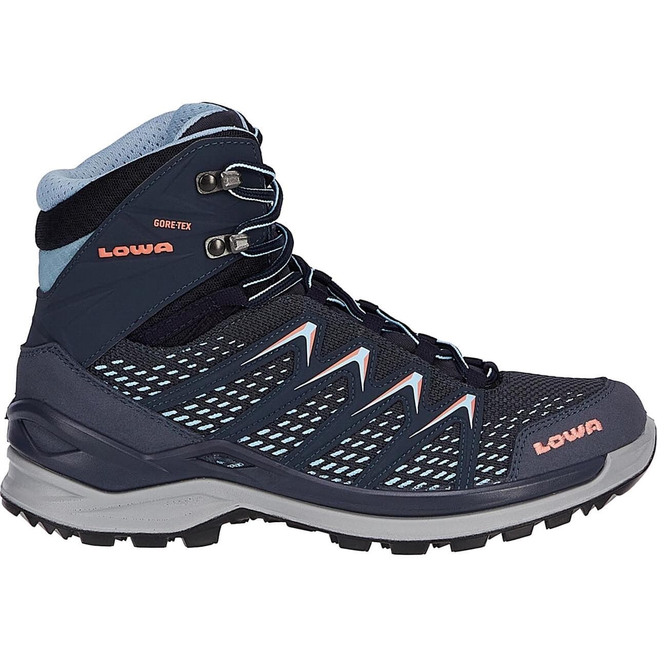Lowa Womens Innox Pro GTX Mid (Blå (STEEL BLUE/SALMON) 39,5)