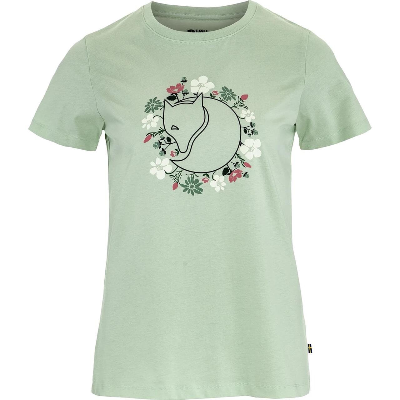 Fjällräven Womens Fjällblomster Fox T-shirt (Grøn (SOFT JADE/637) X-small)