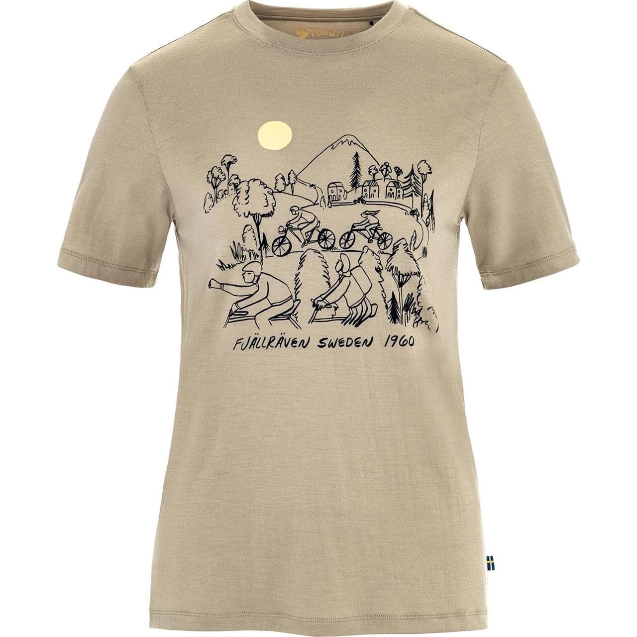 Fjällräven Womens Hoja Lugnt Wool T-shirt (Grå (FOSSIL/118) Medium)