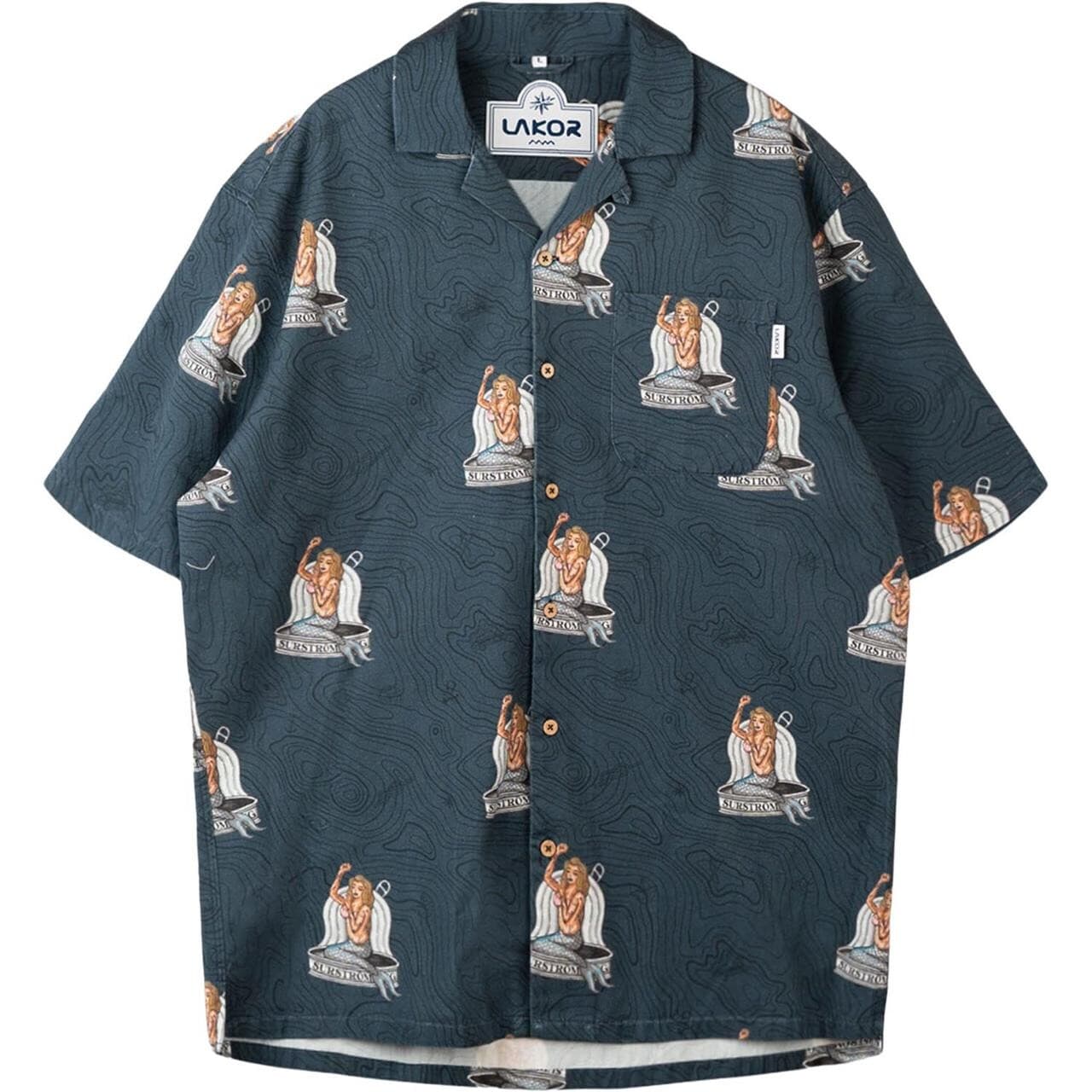 Lakor Save The Mermaids Short Sleeve Shirt (Blå (MIDNIGHT NAVY) X-large)