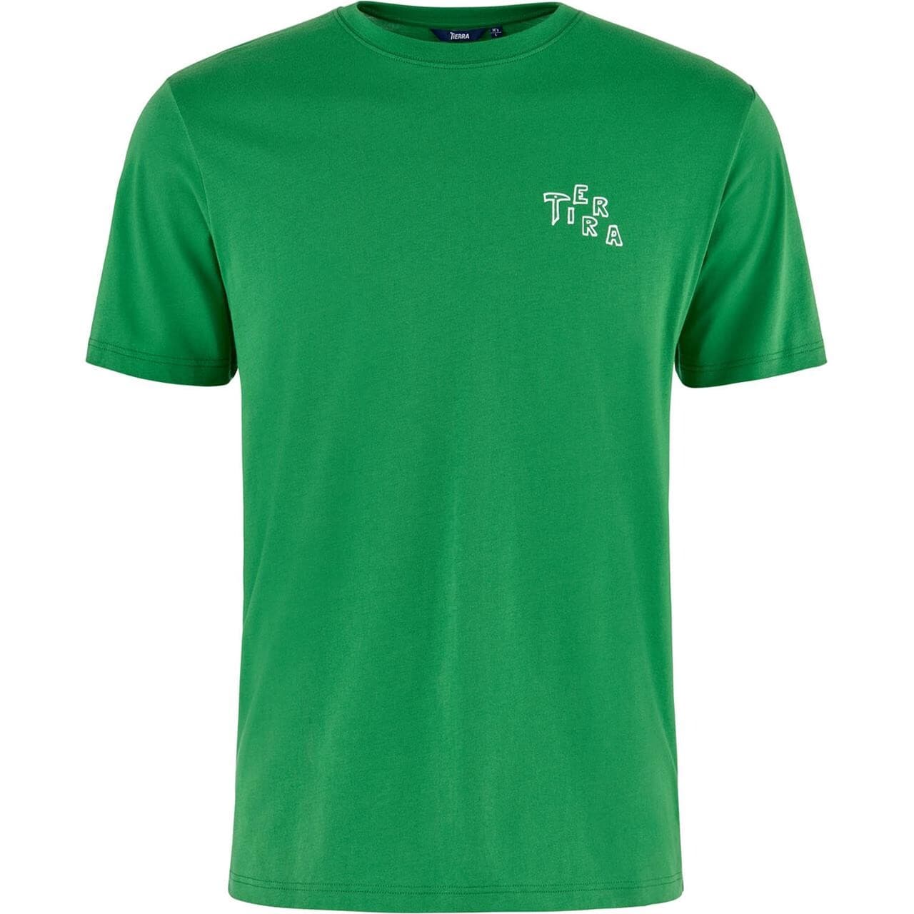 Tierra Mens Organic Cotton Tee K2 Sunset (Grøn (POPPY GREEN) Medium)