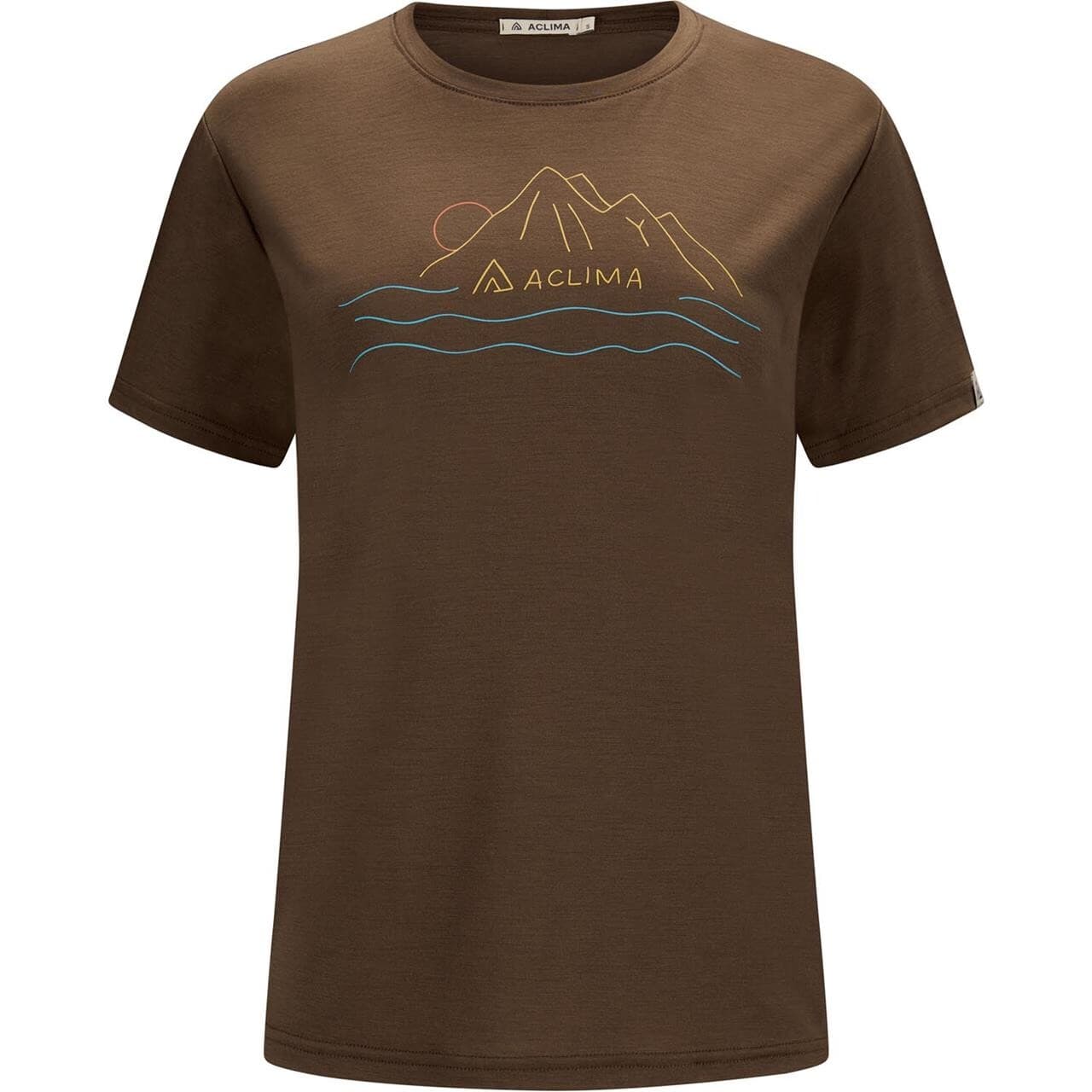Aclima Womens LightWool 140 Tee Sunset (Brun (DARK EARTH) Small)