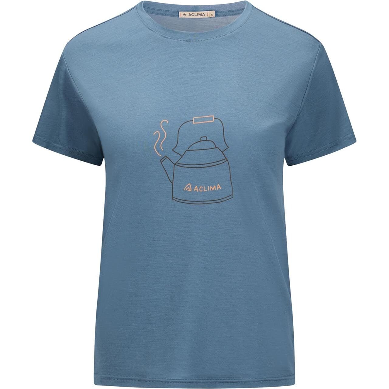Aclima Womens LightWool 140 Tee Kettle (Blå (BLUE FUSION) Medium)