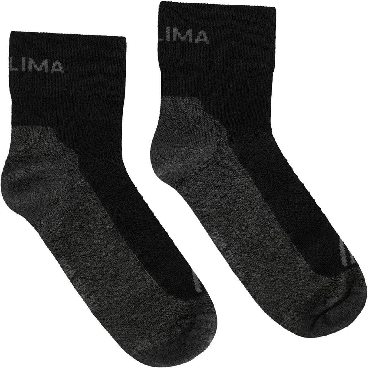 Aclima Running Socks 2-pack (Sort (JET BLACK/GREY) 44-48)