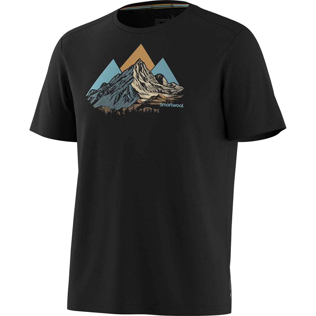 Smartwool Mens Short Sleeve Graphic Tee (Sort (PEAK BAGGER/BLACK) Small)
