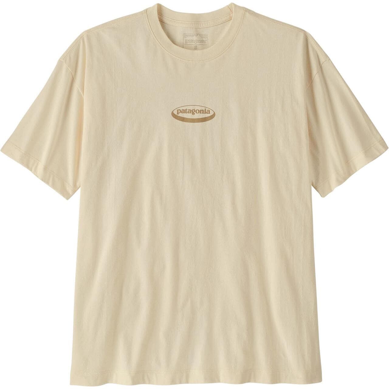 Patagonia Womens 95 Oval Logo Oversized T-shirt (Beige (UNDYED NATURAL) Large)