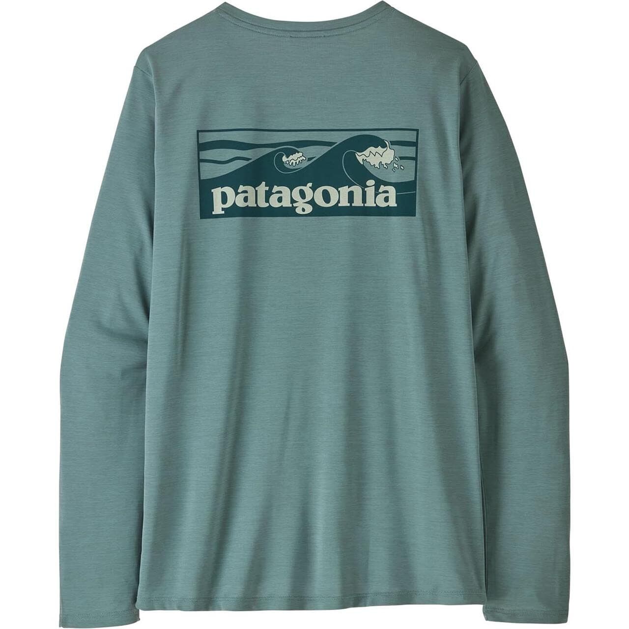 Patagonia Womens L/S Cap Cool Daily Shirt Boardshort Logo (Blå (BLUE SAGE/LIGHT BLUE SAGE X-DY) Medium)