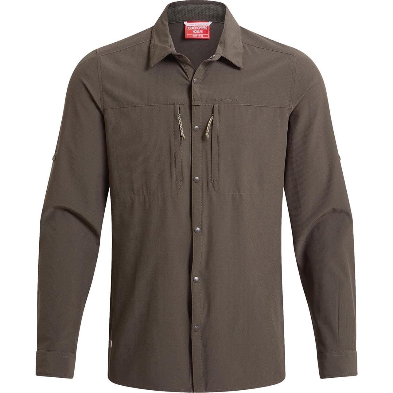 Craghoppers Mens Nosilife Pro Long Sleeved Shirt V (Grøn (WOODLAND GREEN) Small)