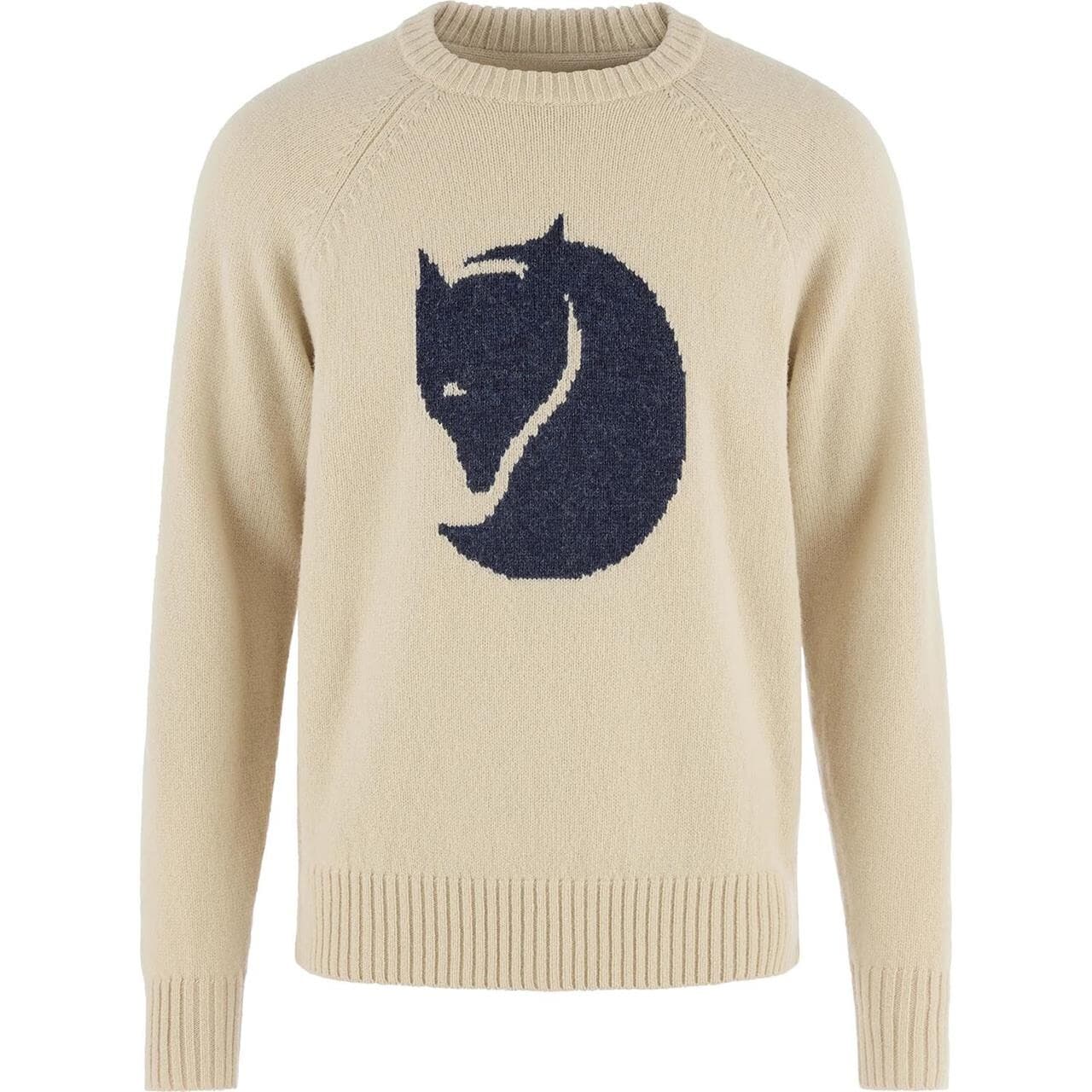 Fjällräven Mens Fjällräven Logo Knit Sweater (Beige (LIGHT BEIGE/191) X-small)