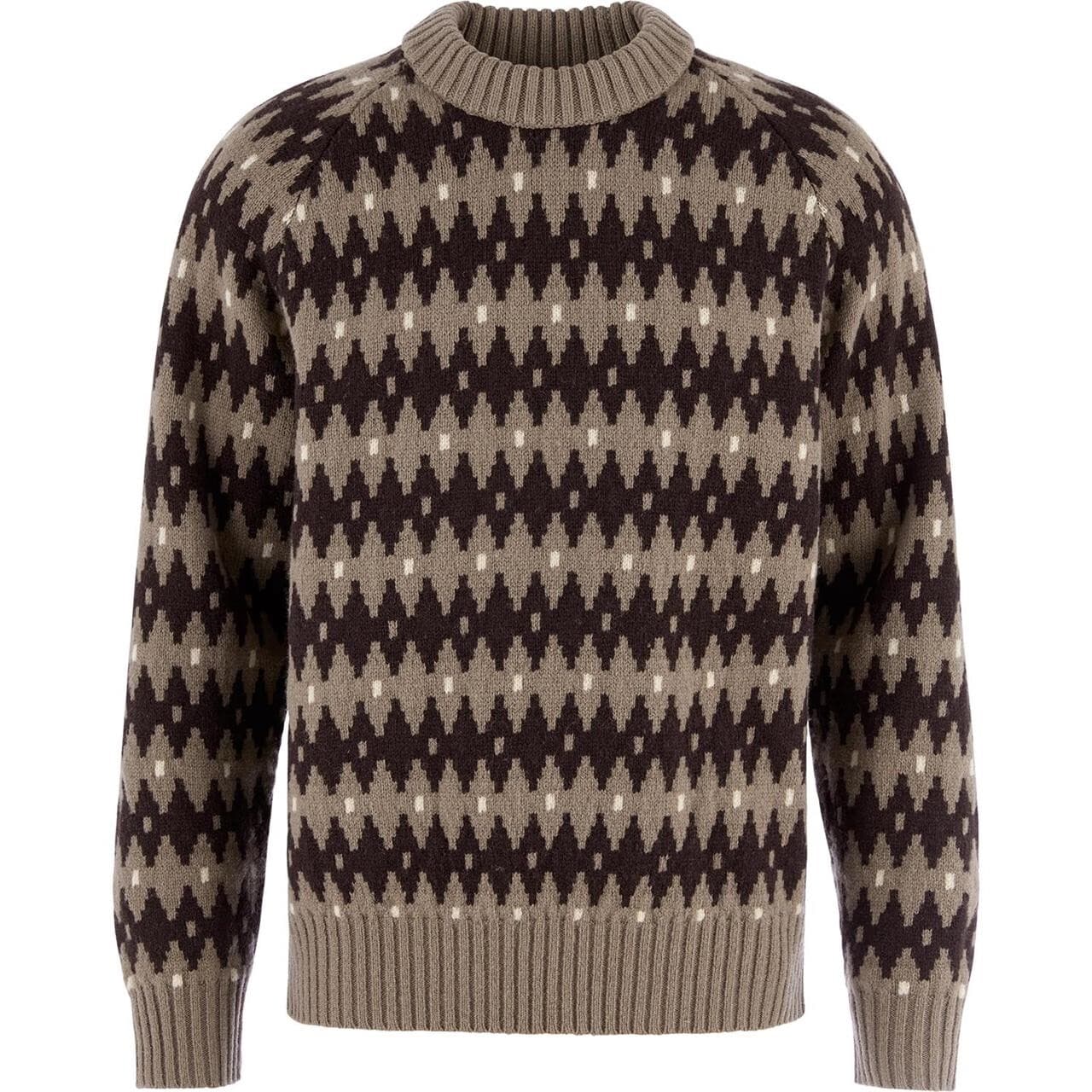 Fjällräven Mens Övik Jacquard Knit (Brun (SUEDE BROWN-BLACK OAK/244-294) Small)