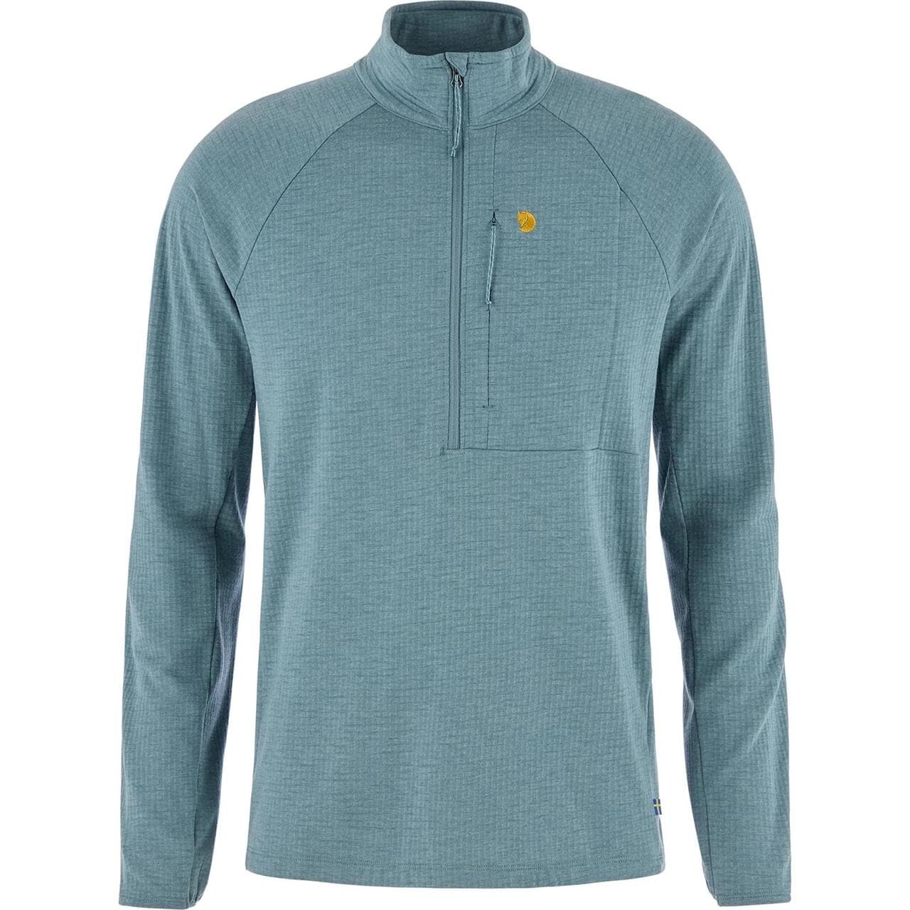 Fjällräven Mens Bergtagen Midlayer Half Zip (Blå (NIMBUS BLUE/577) Small)