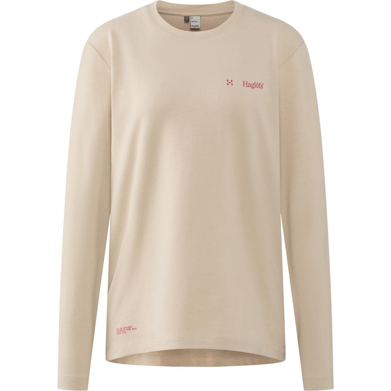 Haglöfs Womens Haglöfs L/S Tee (Beige (CHALK BEIGE) Large)