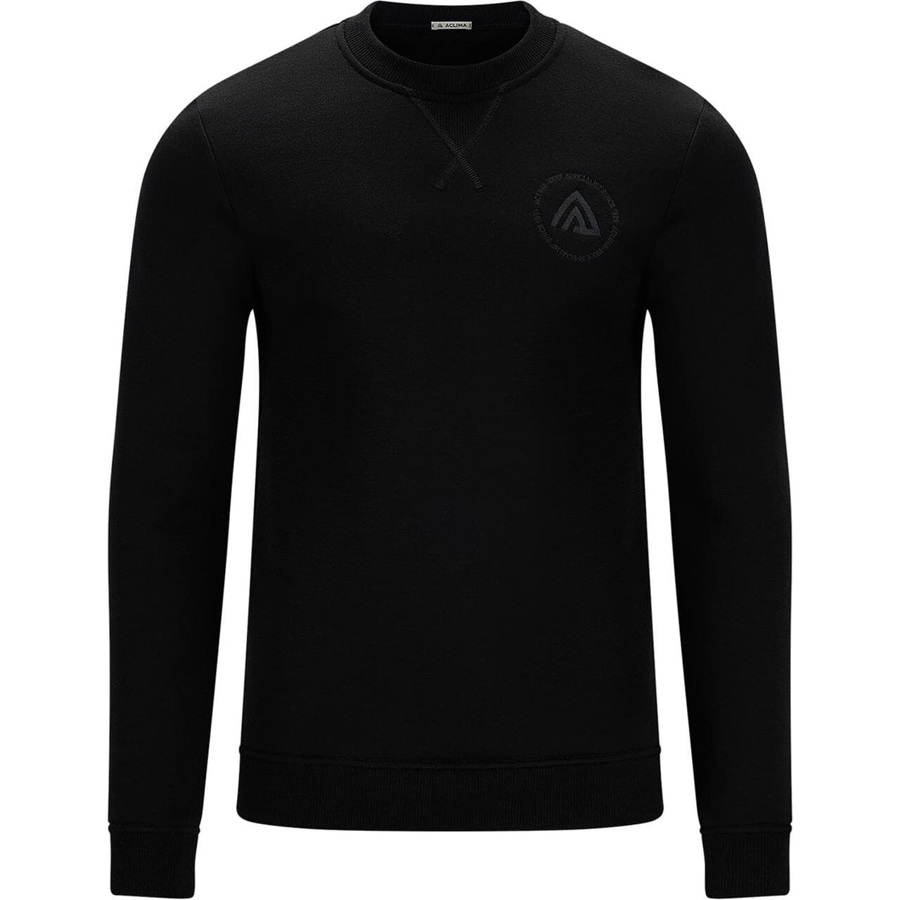 Aclima Mens Fleecewool Crewneck (Sort (JET BLACK) Small)
