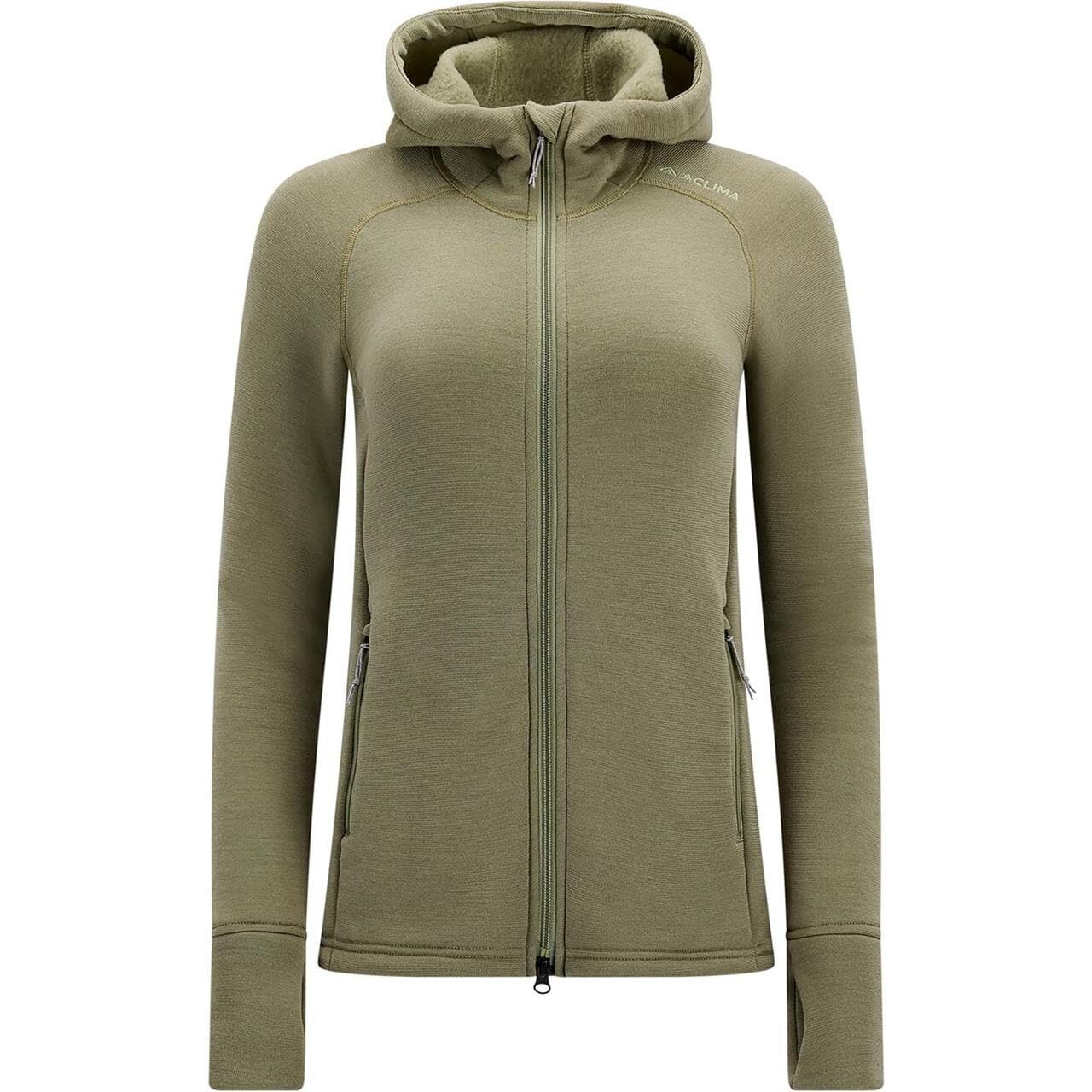Aclima Womens Fleecewool Hooded Jacket (Sort (JET BLACK) X-large)
