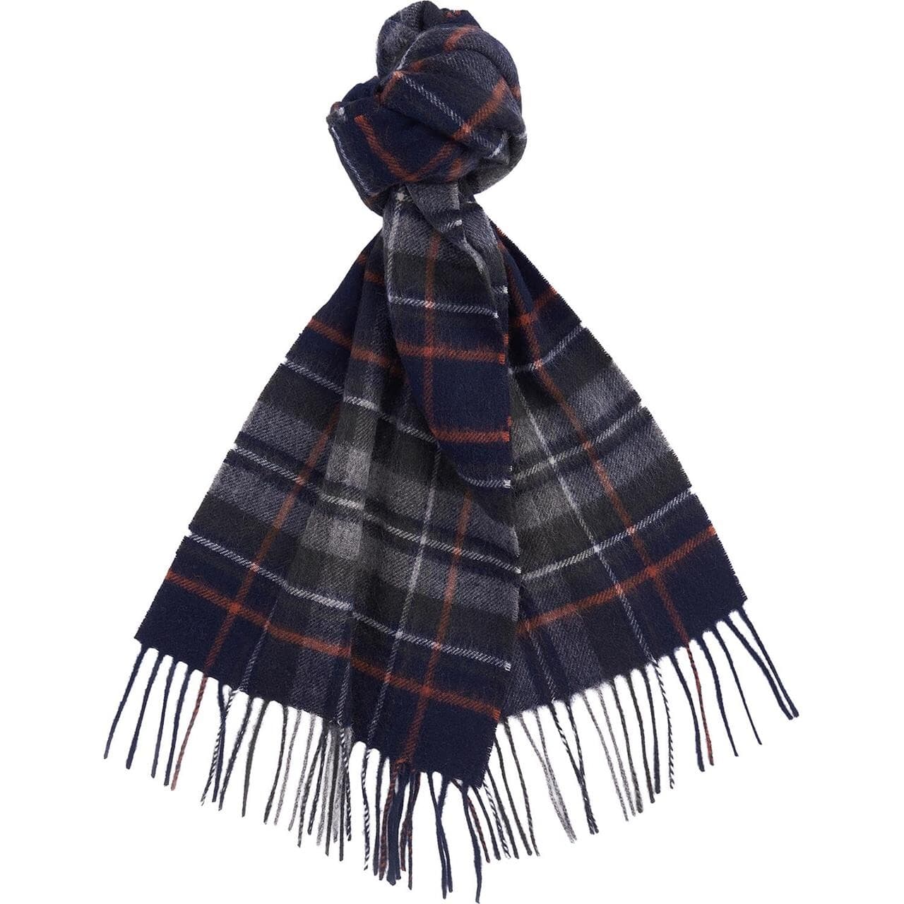 Barbour New Check Tartan Scarf (Blå (NAVY/DARK GINGER) One size)
